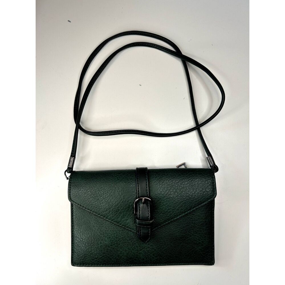 Sondra Roberts Green Nappa Envelope Crossbody